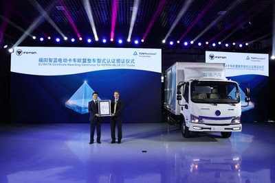 Путь в Европу: грузовик FOTON iBlue EV получил сертификат ЕС WVTA