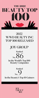 JOY GROUP празднует свой дебют в рейтинге WWD Beauty Inc Top 100